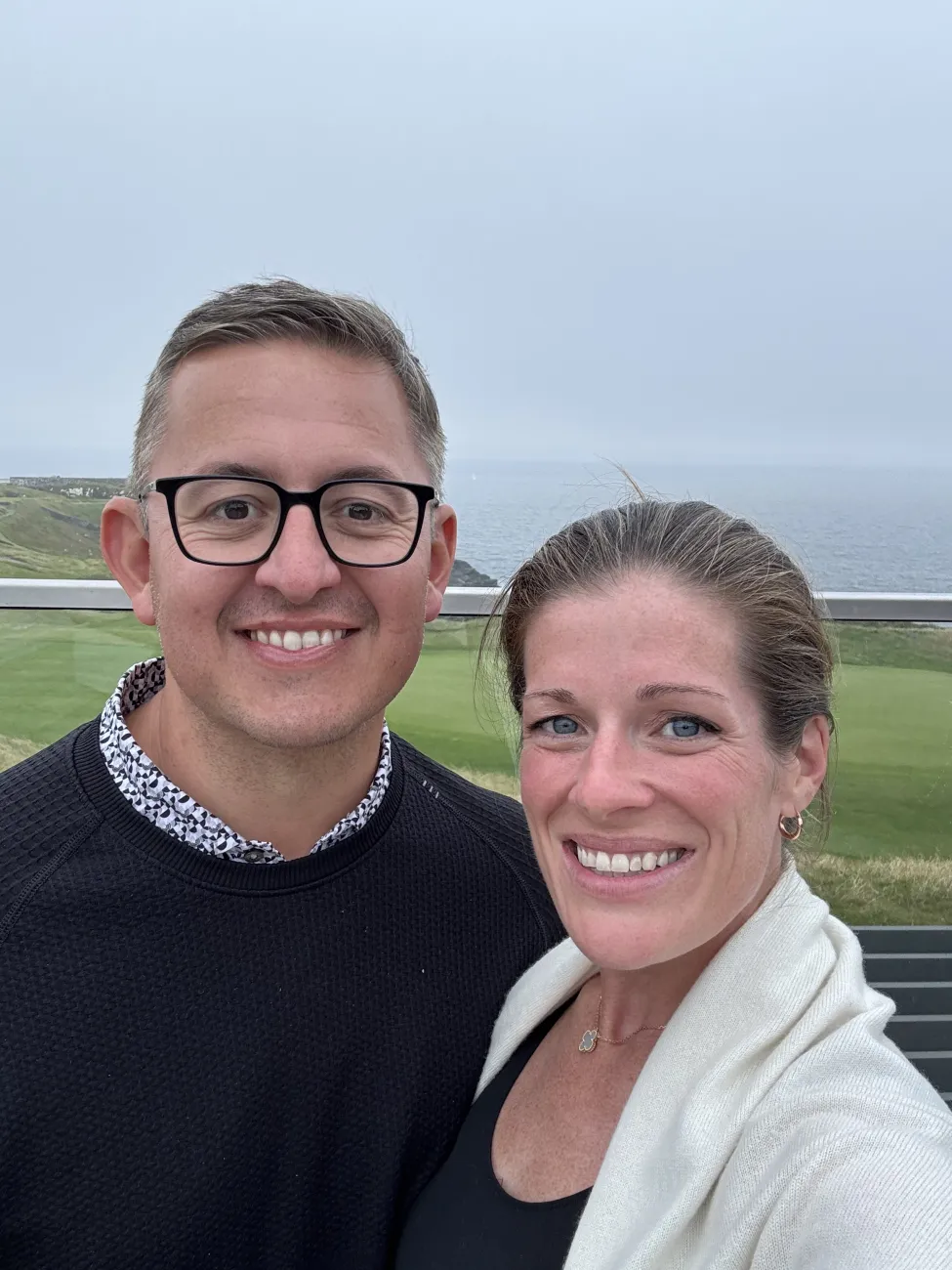 Casey Meraz and his wife Brynna at the Old Head of Kinsale in Ireland