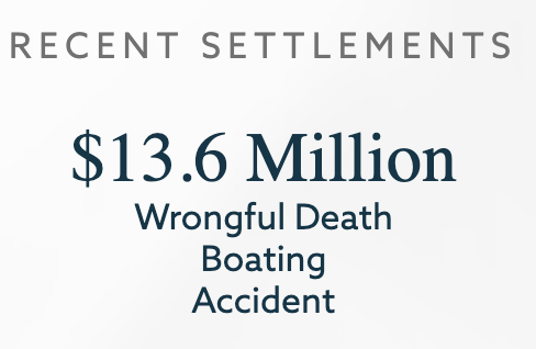 An example of a wrongful death boating accident case from our clients GJEL Accident Attorneys