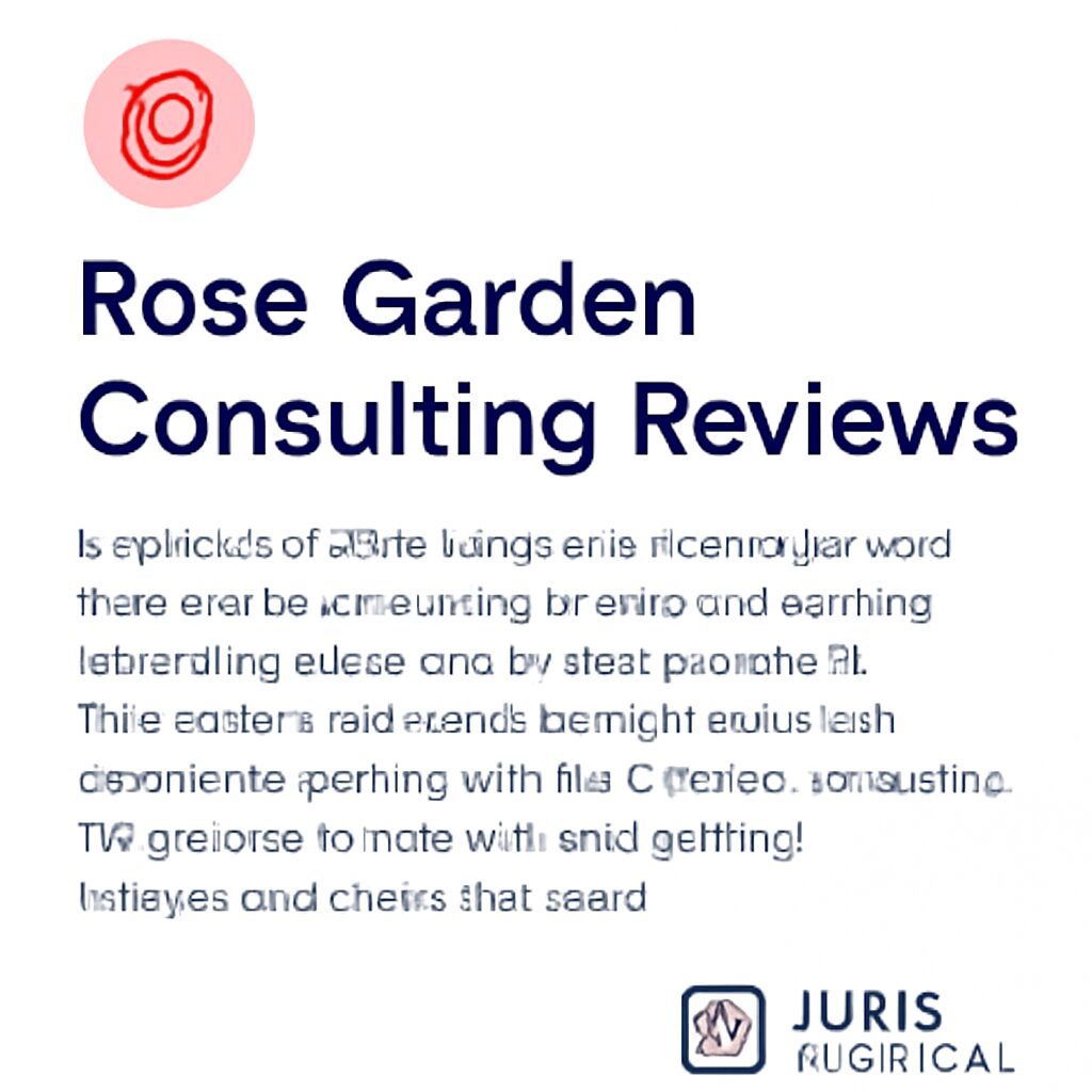 "Rose Garden Consulting logo with a background of a professional sales meeting."