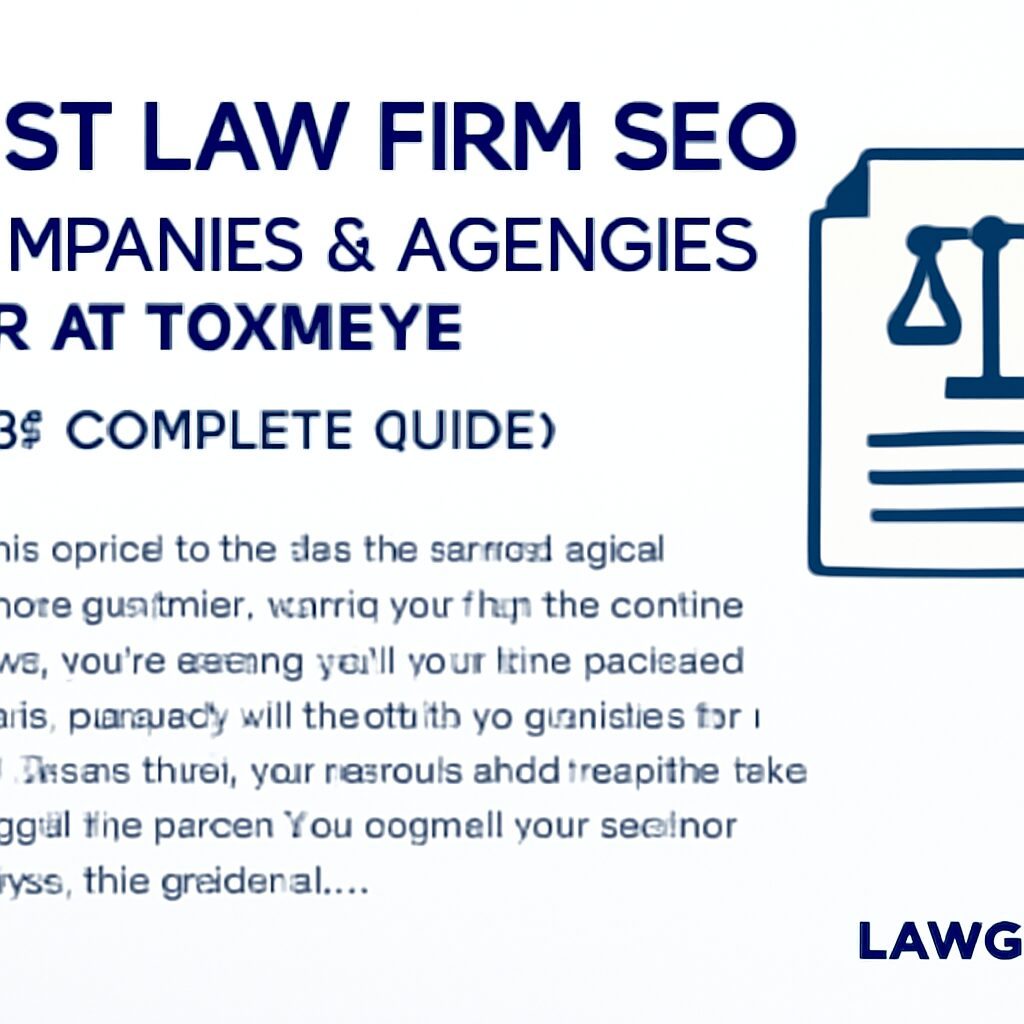 "Graphic of top SEO companies for law firms in 2025, highlighting digital marketing strategies."